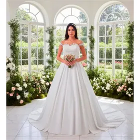 Vestido de Noiva Alça de Renda com Cauda Partylight