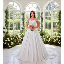 Vestido de Noiva Alça de Renda com Cauda Partylight
