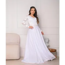 Vestido Longo de Noiva Civil em Renda Lyrata