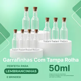 Kit de Garrafinhas com Rolha 50 ml Lalu