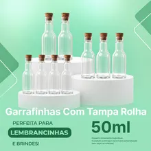 Kit de Garrafinhas com Rolha 50 ml Lalu