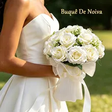Buquê de 11 Rosas Brancas Gftech