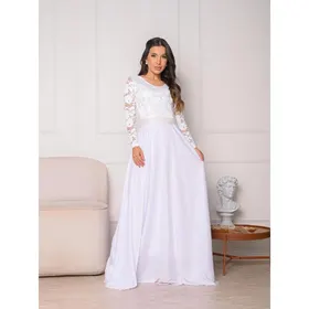 Vestido Longo de Noiva em Renda Ethos