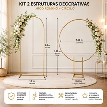 Kit de Arcos Romano e Redondo para Painel N.M.Decor