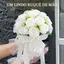 Buquê de Noiva Rosas Brancas com Tule
