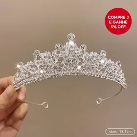 Tiara de Noiva de Cristal 3D Ajustável Choice