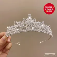Tiara de Noiva de Cristal 3D Ajustável Choice